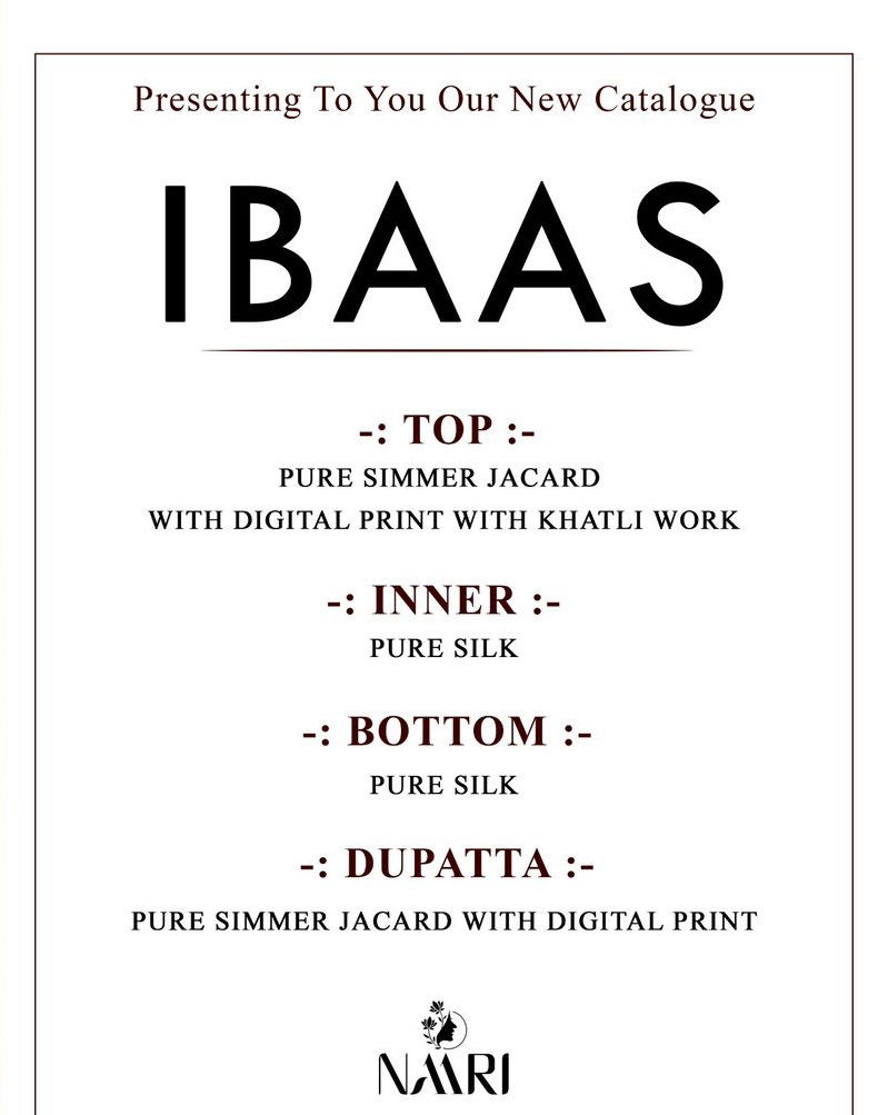 Ibaas By Naari Simmer Jacquard Designer Salwar Kameez Wholesale Price In Surat
